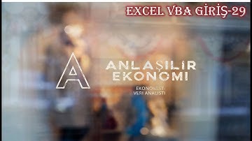 Anlaşılır Ekonomi Excel Vba-29 (Clear ve ClearFormats Yapısı)