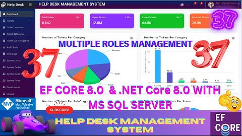 EP 37 Help Desk Management System EF Core NET Core ll .NET 8.0 Tickets, Users, Roles Management,🚀💥