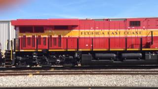 FEC Locomotive 415 Departs with Locomotives 425 and 814 Part 17 of 30