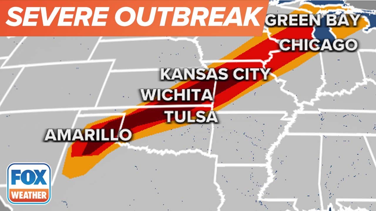 Severe Weather Outbreak Targeting Much Of Central US Tuesday And ...