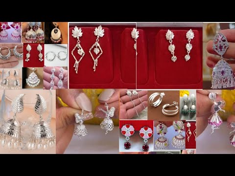 Silver Ear Ring Designs Latest Silver Earring Designs //Silver Earrings Design For Girls # ...