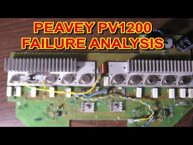 Why the Peavey PV1200 PA amplifier blew a channel - YouTube