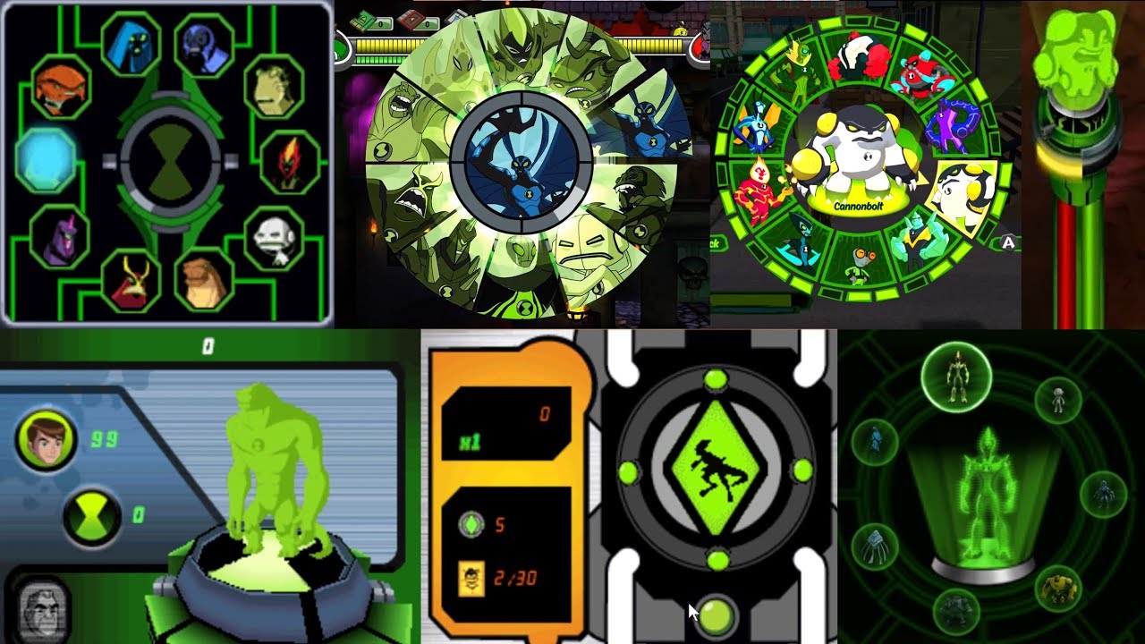 All Alien Transformations In Ben 10 Videogames! Part 1 - Youtube
