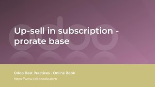 Up-sell in subscription - prorate base