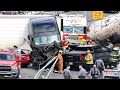 Dangerous Total Idiots Crazy Truck, Car Fails Caught - Bad Driving Fails Compilation Heavy Equipment