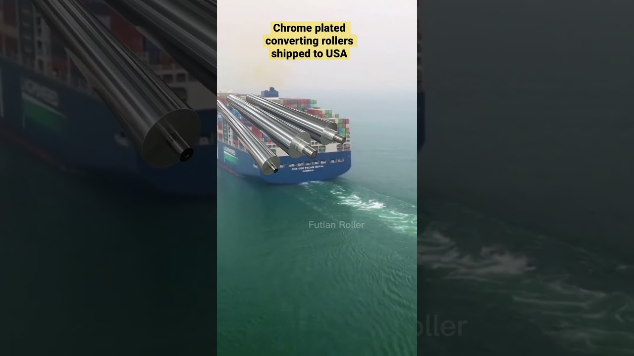 Chrome plated converting rollers shipped to USA. FUTIAN ROLLER specializes in industrial rollers.