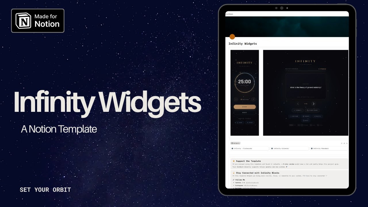 The Most Aesthetic Widgets for Notion (Infinity Widgets)