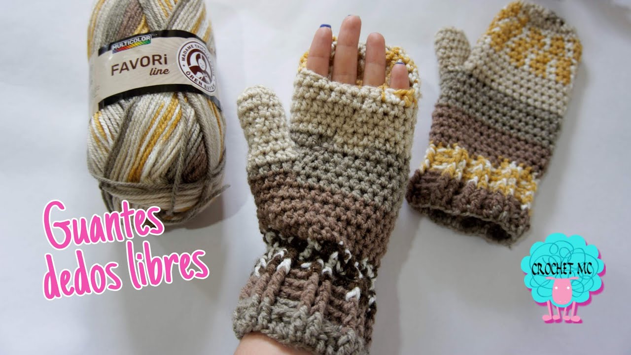 Guantes dedos libres a crochet - paso paso - YouTube