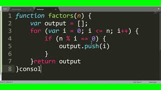 Write a JavaScript function to compute the factors of a positive integer.