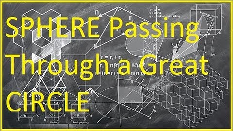 Sphere Passing Through Great Circle |  Solid Geometry | Basic Concepts | B.A. B.Sc. Maths