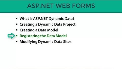 Registering the Data Model in ASP.Net (Part-39)