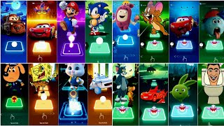 BUS EATER 🆚 EXTRA SLIDE 🆚 SKIBIDI TOILET 🆚 HOUSE HEAD 🆚 ODDBODS | Tiles Hop EDM Rush!