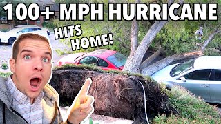 WHAT IS HAPPENING? 100 MPH HURRICANE WINDS HITS HOUSE 😱 MASSIVE TREE FALLS ON & CRUSHES CARS IN UTAH