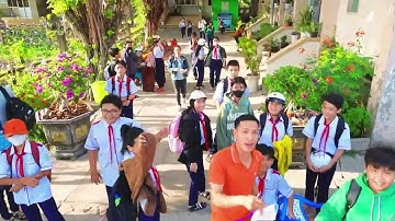 Xuất phát đi khu Happyland - Hoạt động kỹ năng sống | Trường THCS Phan Ngọc Hiển, Cái Đôi Vàm,Cà Mau