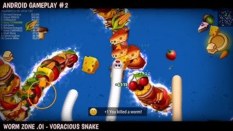 Worm Zone .io - Voracious Snake || TOP 4 || Android Gameplay (HD) #2