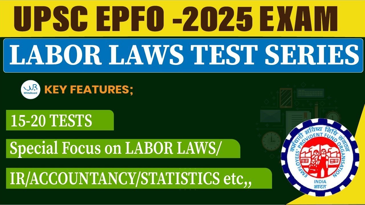 UPSC EPFO APFC/EO/AO EXAM-2025 ||TEST SERIES & PREPARATION STRATEGY# ...