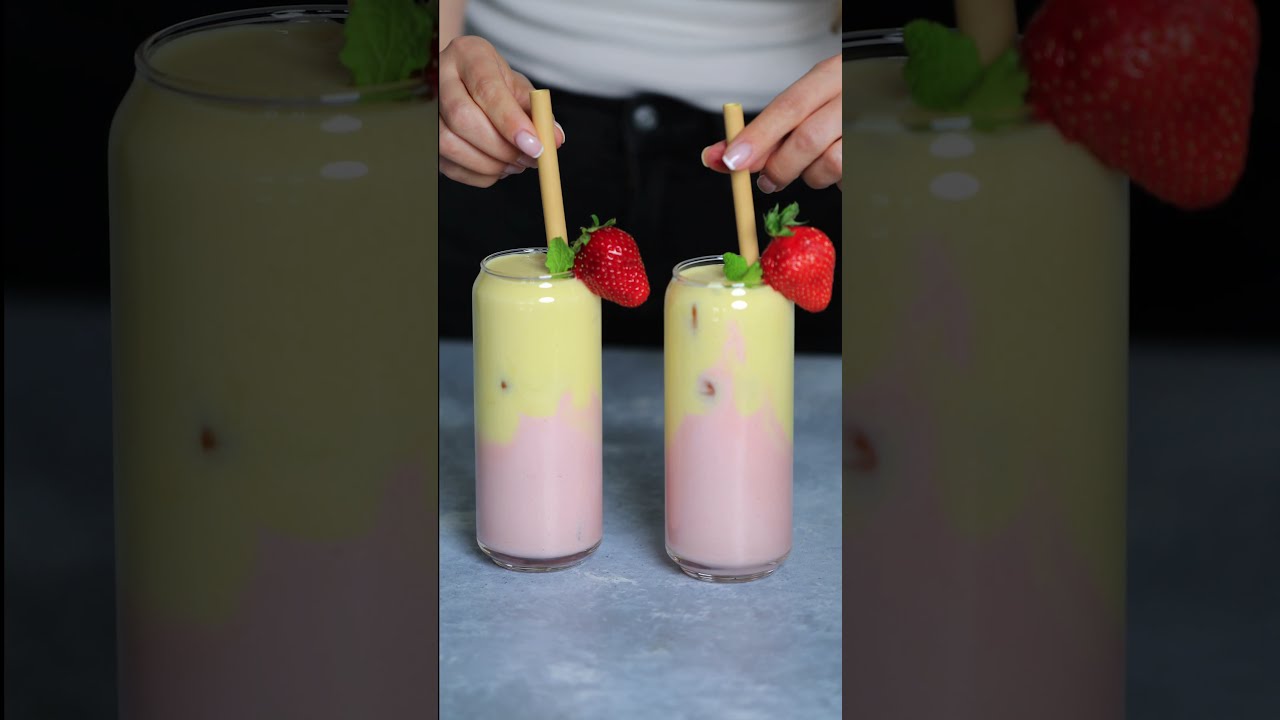 Veganer Mango Erdbeer Lassi🍓🥭 - YouTube