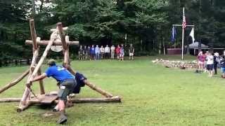 With an iPhone 5S, I was able to record a Scout-Made Trebuchet launching water balloons up at Camp Somers. Enjoy!