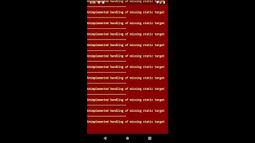Flutter: Unimplemented handling of missing static target