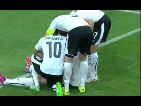 Россия 0:1 Австрия - Янко Юнузович (первый гол) 14.06.2015