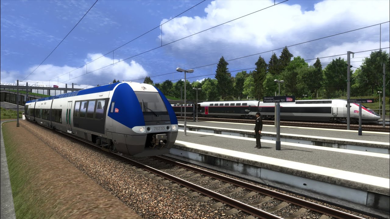 Train Simulator - Découverte de Besançon Franche-Comté TGV - Besançon Viotte