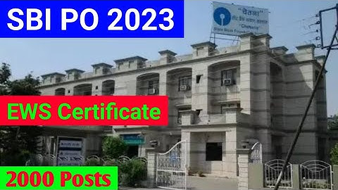 SBI PO 2023 EWS Certificate | How to get EWS Category certificate for SBI PO 2023 #sbipo