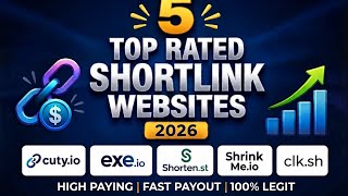 5 Best shortlinks websites 2026| Earn from short links | complete video