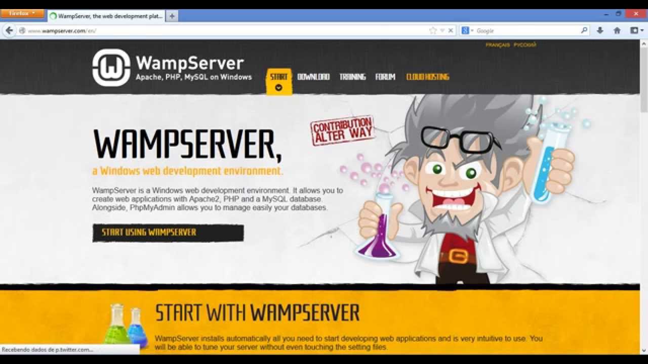 Instalação e configuração do wampserver no windows 8 64 bits - YouTube