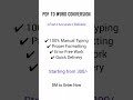 “PDF to Word Conversion – Fast &amp; Accurate | Typing Services”