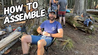 ★★★★★ How to Assemble - Camp Chair Test - Moon Lence Camping Chair