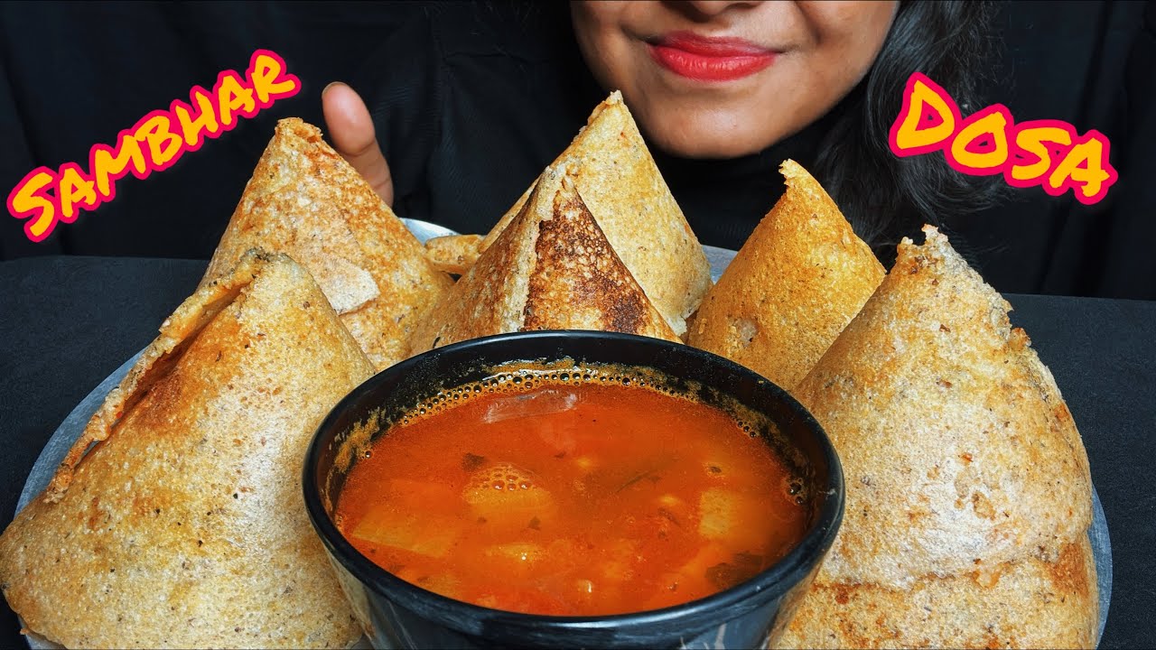 Crispy Dosa & Hot Sambar Mukbang 🔥 South Indian Food Feast