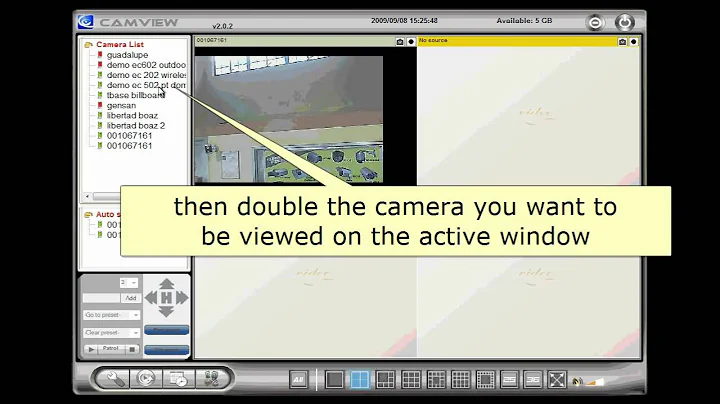 E-seecam using camview software for remote viewing and playback