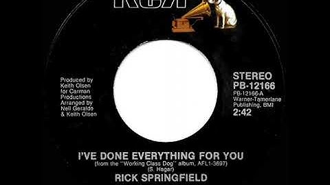 1981 HITS ARCHIVE: I’ve Done Everything For You - Rick Springfield (shorter single version)
