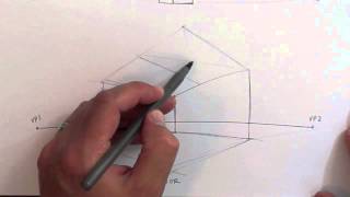 Drawing Tutorial - 2 Point Perspective - Interior Exterior
