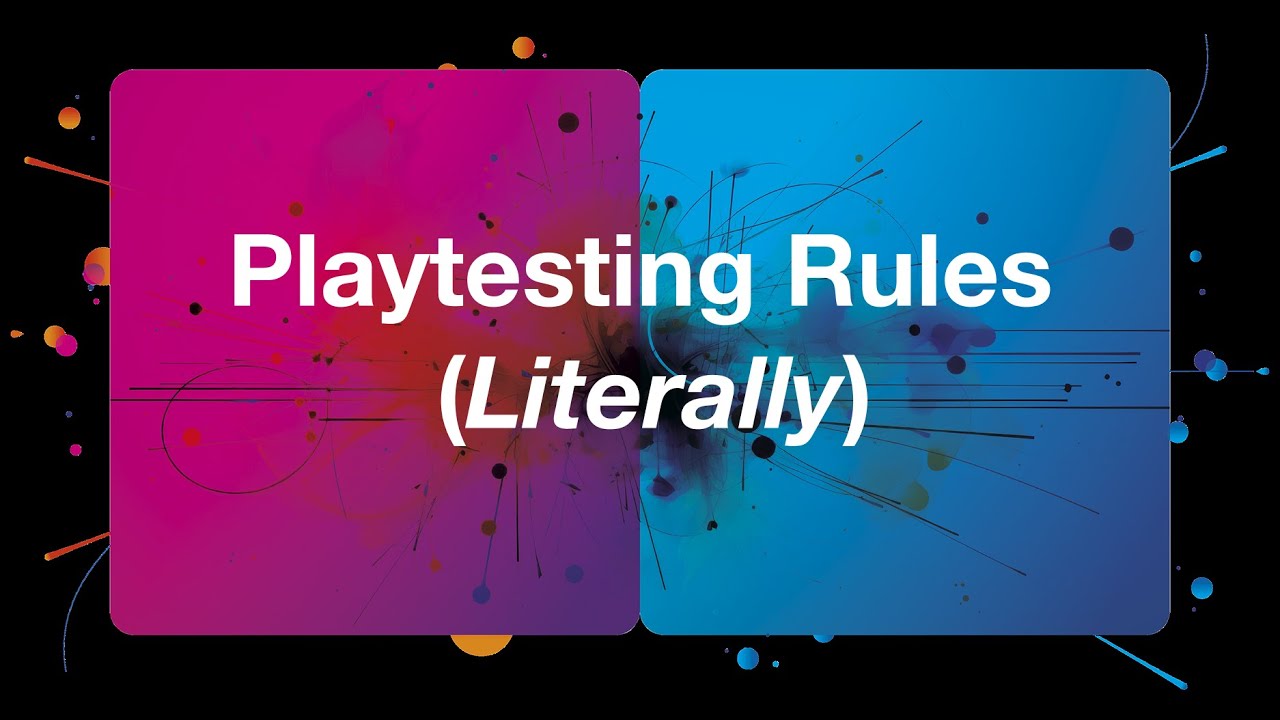 Panel: Playtesting rules literally | Jeremy Sweetman | NZGDC 2025