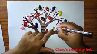Pista shell arts - Birds on tree | How to reuse pista shells | DIY Art | Best out of waste