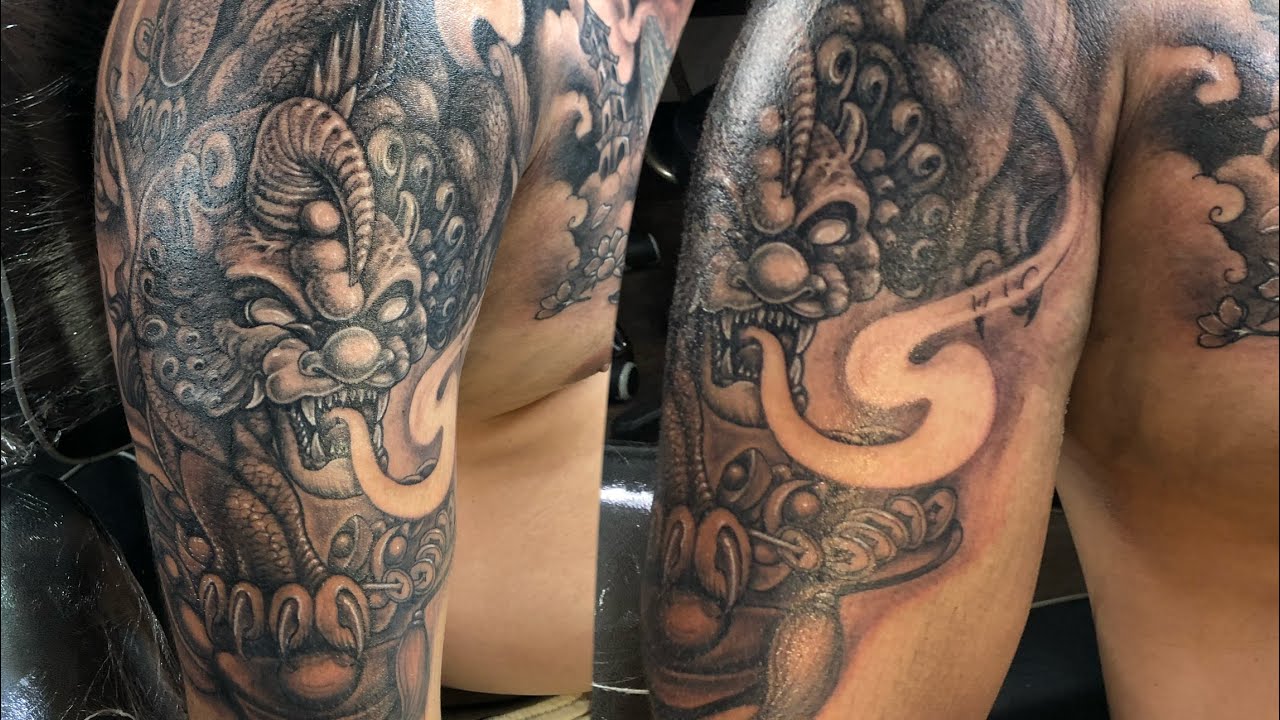 Tattoo , Hình Xăm Kỳ Lân Phong Thuỷ , Kỳ Lân Giữ Tiền , Tài Lộc , May Mắn | Tổng hợp các thông tin liên quan đến hinh xam ky lan co canh đầy đủ nhất