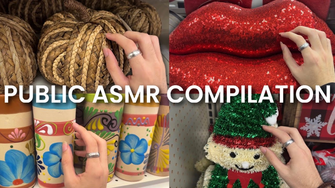 1+ HOUR of PUBLIC ASMR 💋 (6 Different Locations) - lofi