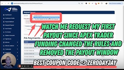 Watch Me Request My First Apex Trader Funding Payout w/ No Payout Window (NEW RULES)