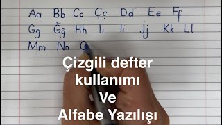 1.Sınıf Çizgili Defter Kullanımı Ve Alfabe Yazımı Defter