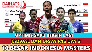 INDONESIA MASTERS 2026 ROUND 16 SCHEDULE TODAY #indonesiamasters2026