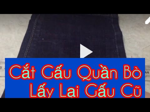 cách cắt gấu quần bò