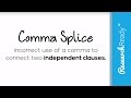 Understanding Comma Splices