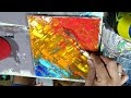 Painting on small canvas  acrylic paint by tesla paint indonesia  full colour