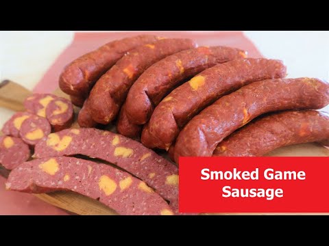 Smoked Game Sausage! Smoked Deer Sausage With Cheddar. Recipe Included!