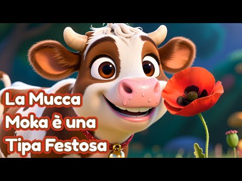 Video La Mucca Moka | Canzone per Bambini | Impara il Verso della Mucca e gli Animali della Fattoria