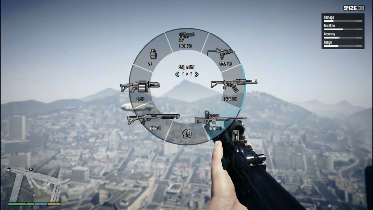Grand Theft Auto V all weapons in first person
