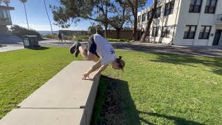Palm spin (knee-high wall)