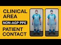 Ppe to wear in a clinical area without aerosolgenerating procedures