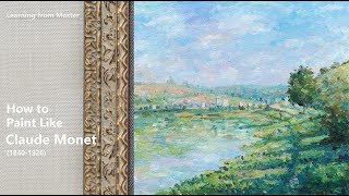 Easy Monet Painting for Beginners | Real Time Acrylic Painting  | Impressionist Landscape |